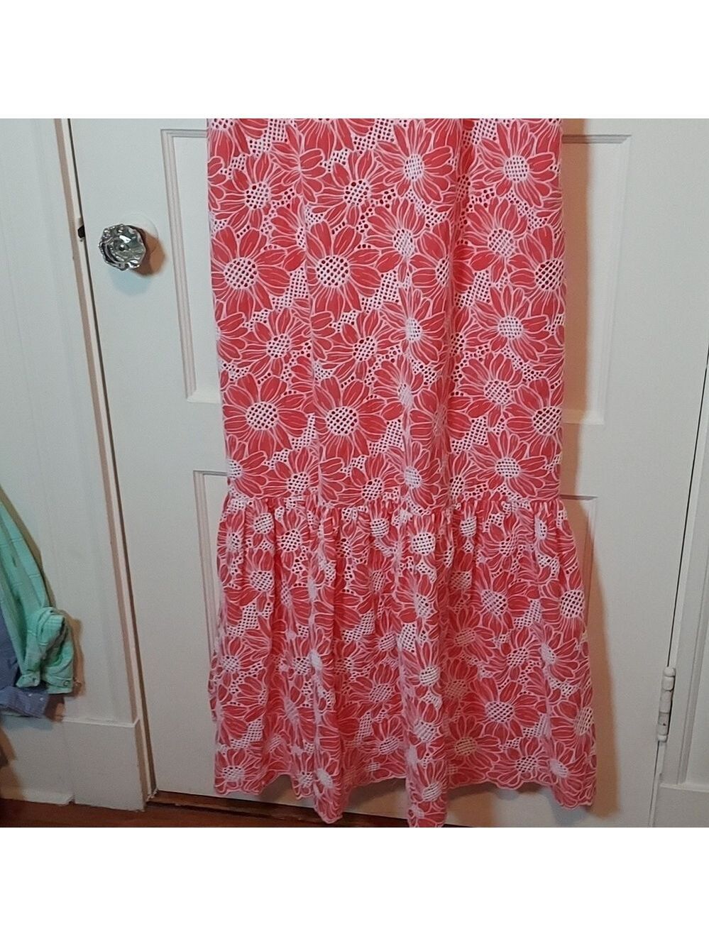Milly Breanna Tournesol Eyelet Dress Coral - Picture 5 of 16